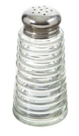 SALT/PEPPER SHAKER GLASS 3OZ - Table Accessories
